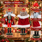 Rey Ratón de El Cascanueces 30 cm – Figura Navideña de Madera