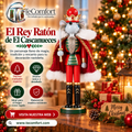 Rey Ratón de El Cascanueces 30 cm – Figura Navideña de Madera
