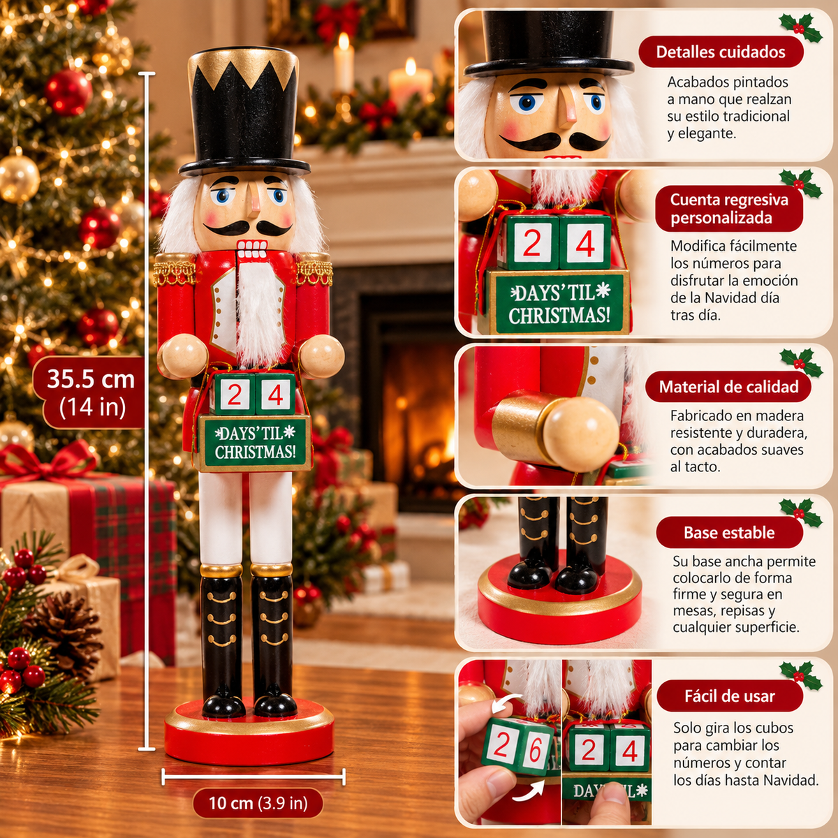 🎄 Cascanueces Cuenta Regresiva para Navidad