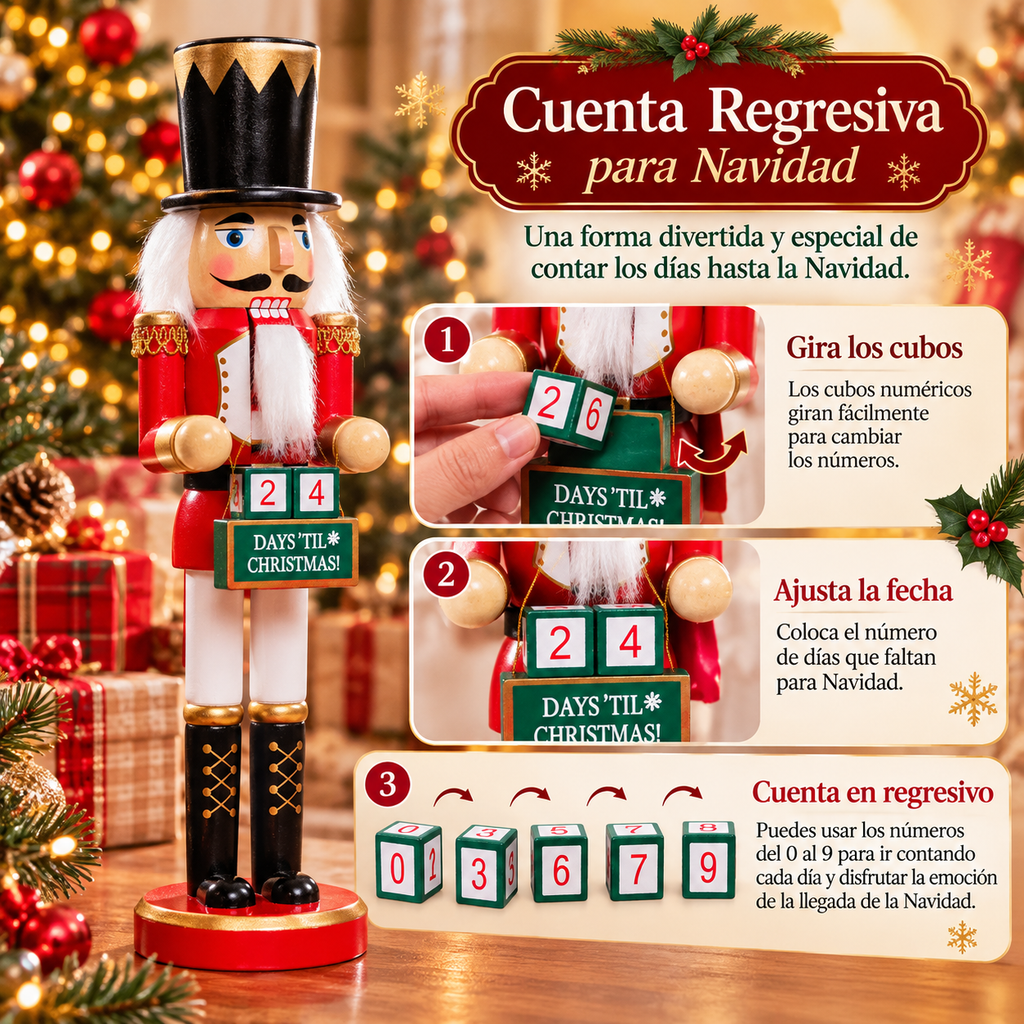 🎄 Cascanueces Cuenta Regresiva para Navidad